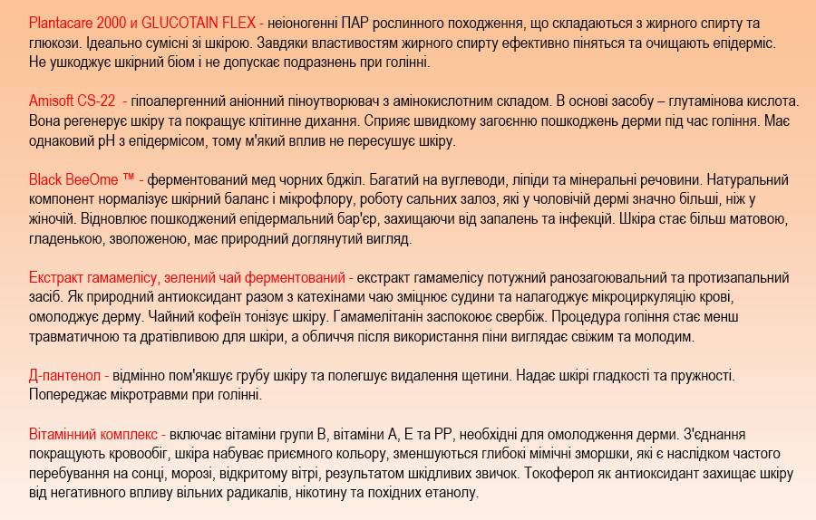 піна для гоління чоловіча